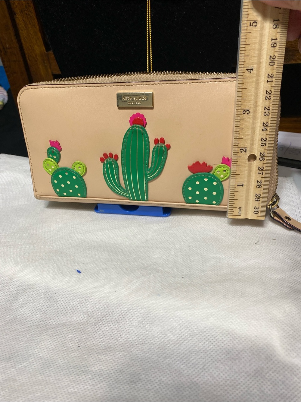 CUTE Kate Spade zipper Cactus Zip Wallet - Picture 8 of 14